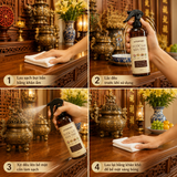  [Mua 1 Tặng 1] Nước Lau Ban Thờ, Bao Sái Ban Thờ Trầm Hương - Làm Sạch Thu Hút Tài Lộc 