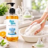  [Mua 1 Tặng 1] Nước Rửa Bình Sữa, Đồ Chơi Cho Bé Thuần Chay Ít Bọt, Không Mùi 