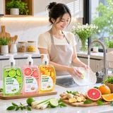  [Mua 1 Tặng 1] Nước Rửa Chén Bát Sạch Dầu Mỡ, Khử Mùi Hiệu Quả, Dịu Nhẹ Cho Da Tay 