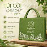  Túi cói cao cấp, túi đựng đồ đi sinh dày dặn, chắc chắn, có cúc bấm, quai xách (35x15x29cm) 