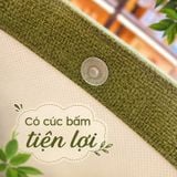  Túi cói cao cấp, túi đựng đồ đi sinh dày dặn, chắc chắn, có cúc bấm, quai xách (35x15x29cm) 