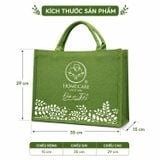  Túi cói cao cấp, túi đựng đồ đi sinh dày dặn, chắc chắn, có cúc bấm, quai xách (35x15x29cm) 