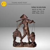  Tượng Người Nông Dân Gánh Lúa - Biểu Tượng No Đủ & Tài Lộc 