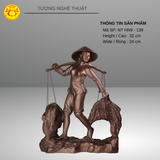  Tượng Người Nông Dân Gánh Lúa - Biểu Tượng No Đủ & Tài Lộc 