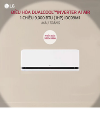 IDC09M1 - Điều hòa LG DUALCOOL™Inverter AI Air 1 chiều 9.000 BTU (1HP)