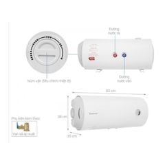 Bình nóng lạnh Ariston Pro 50L ngang