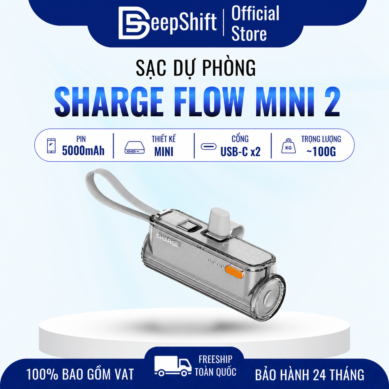 Sạc dự phòng Sharge - Flow mini 2 charging accessory