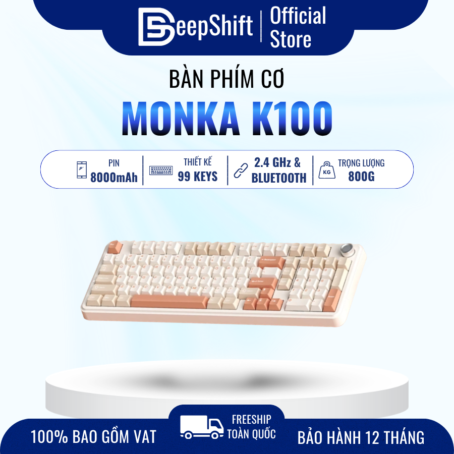 Bàn phím cơ Monka K100 mechanical keyboard