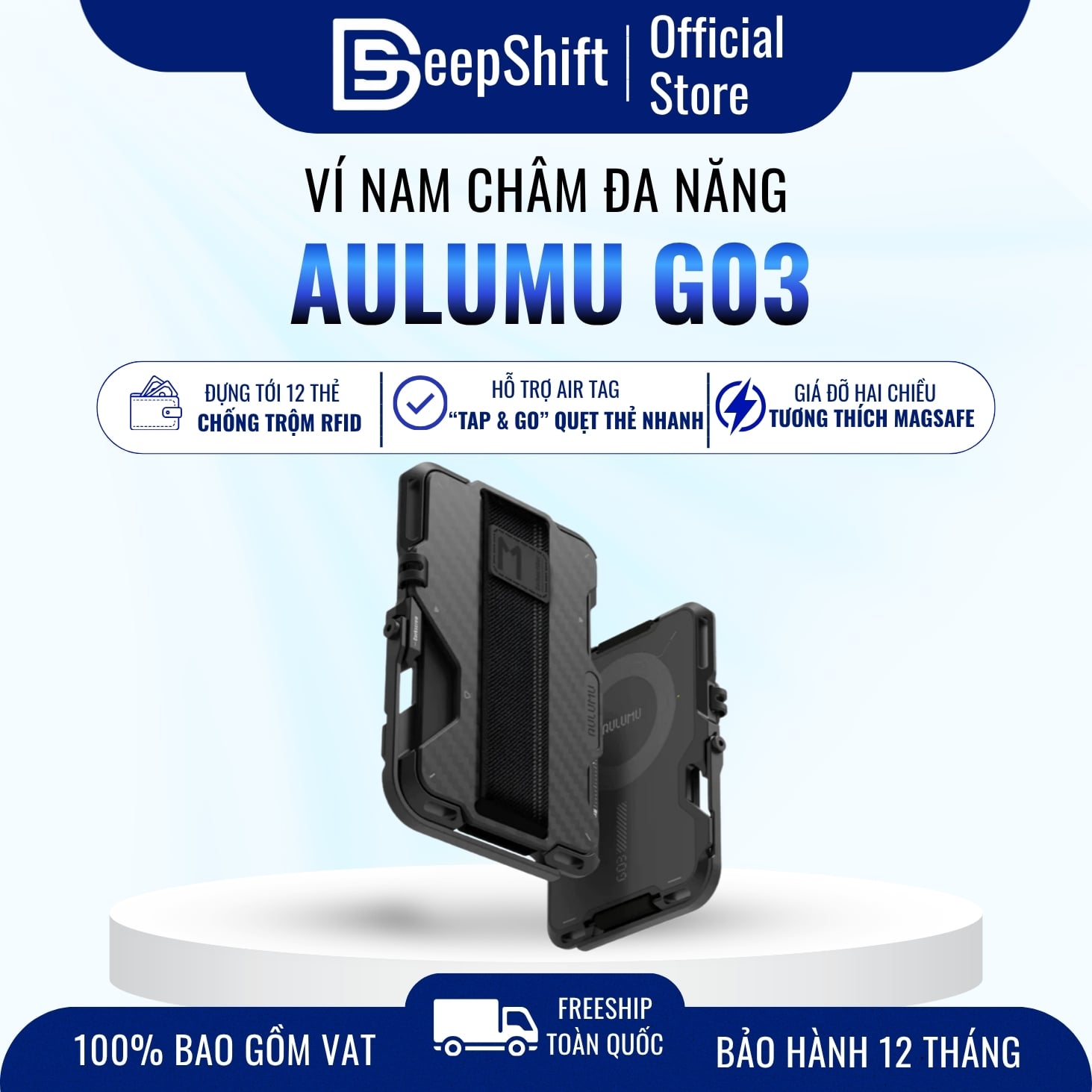 Ví kim loại nam châm Aulumu G03 Multi-Tool mobile accessory