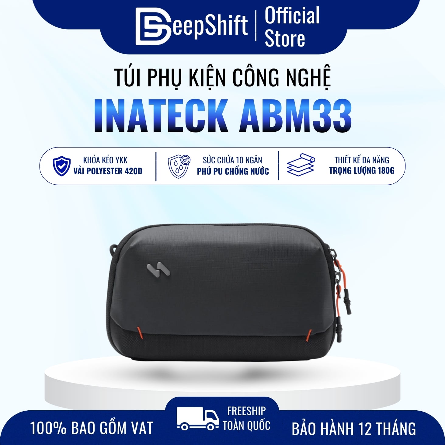 Túi Đựng Phụ Kiện inateck Electronic Accessories Organizer ABM33 tech bag