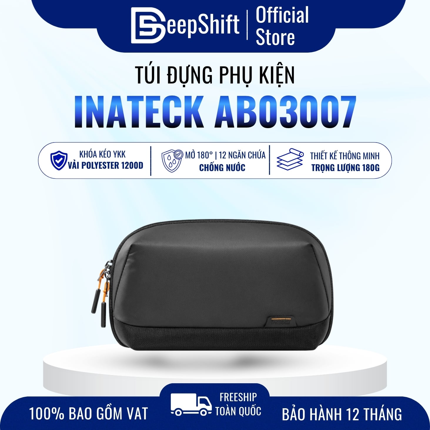 Túi phụ kiện Inateck AB03007 tech bag