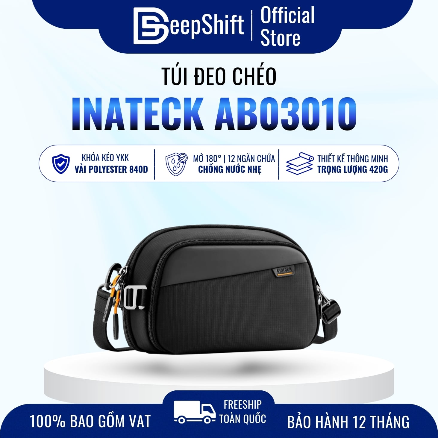 Túi Đựng Phụ Kiện inateck Travel Electronic Accessory Bag AB03010 tech bag