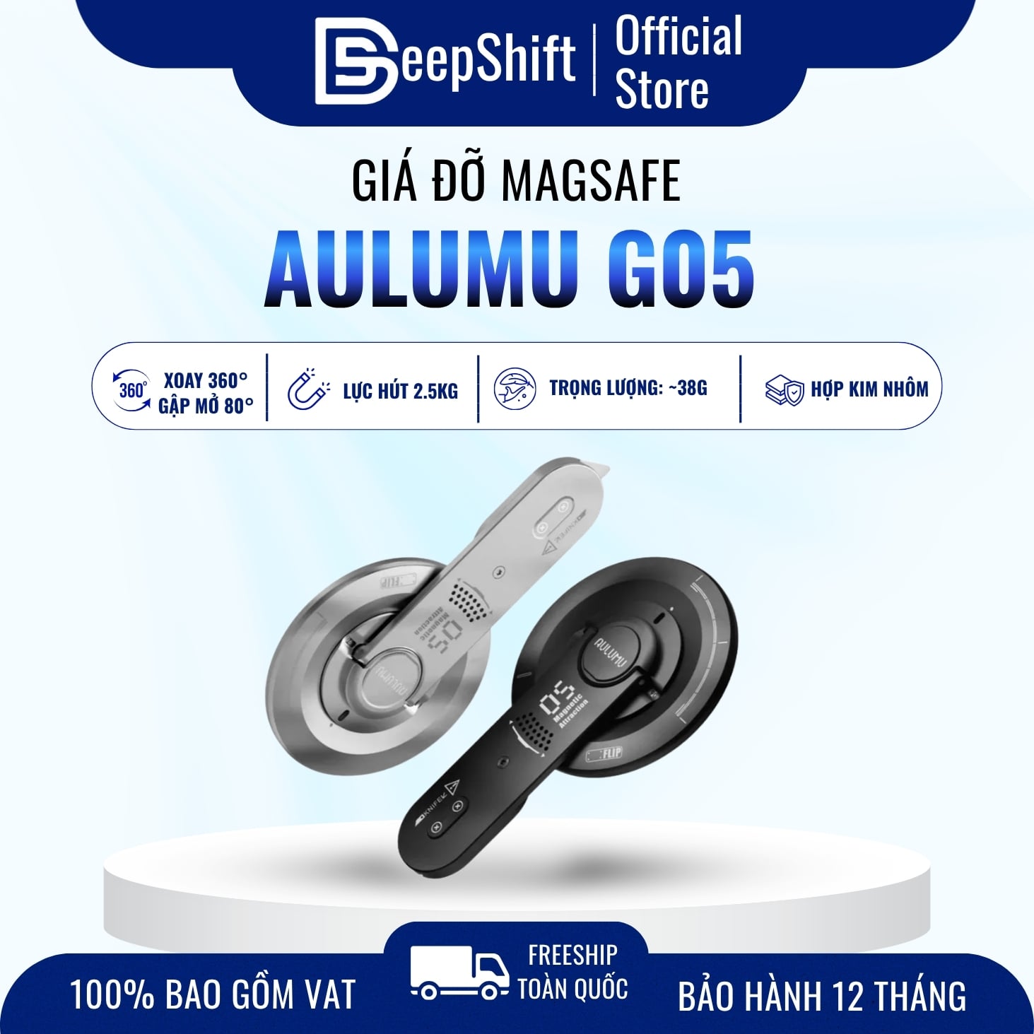 Giá đỡ điện thoại Aulumu G05 Air 5-in-1 Multifunctional Magnetic mobile accessory