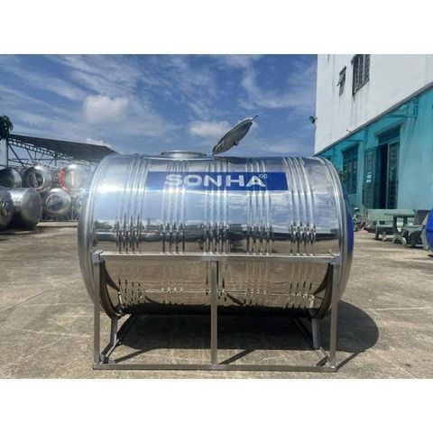 Bồn Nước Inox Sơn Hà 500L Nằm Ngang