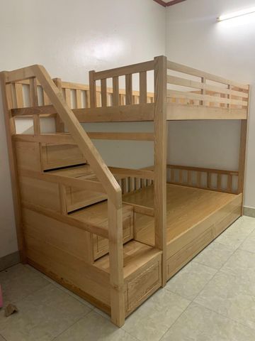 Giường tầng gỗ thông