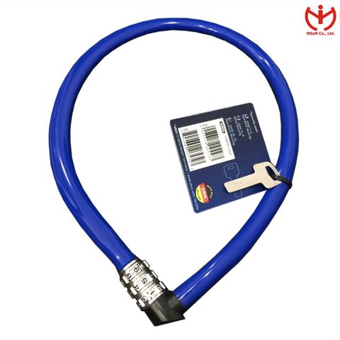  Khóa dây cáp ABUS 1100/55 dài 55cm đầu khóa 3 số không thay đổi mã được - MSOFT 