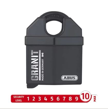  Khóa ABUS GRANIT ™ 37RK/60 thân thép rộng 60mm phủ black granit - 2 chìa khóa 1 chìa có đèn 