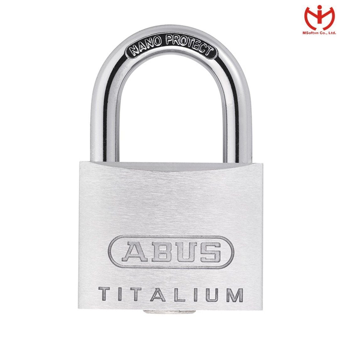 Ổ Khóa ABUS 64TI/50 Thân TITALIUM 50mm Chìa Răng Cưa - MSOFT