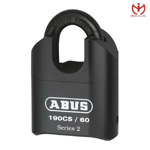  Khóa Số ABUS 190CS/60 Series 2 Thân Thép 60mm Bọc Chrome Đen Càng Rộng 11mm - MSOFT 