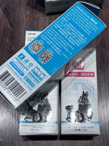 Thuốc nhỏ tai thảo dược cho thú cưng nhỏ Boweidi® trị viêm tai nấm tai các bệnh về tai Dr346