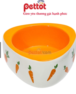 Bát ăn carot cho thỏ chó mèo
