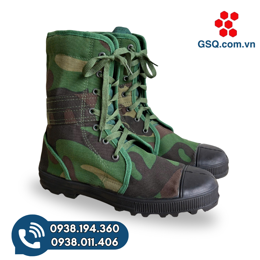 GIÀY VẢI BỘ ĐỘI CAO CỔ RẰN RI XANH K07 MÃ 473 - ĐẾ BÁM TỐT, BỀN CHẮC C ...