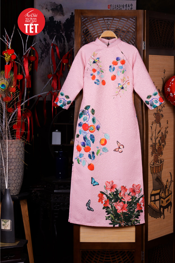 Áo dài Phấn Hoa Xuân Sắc ADTet0905