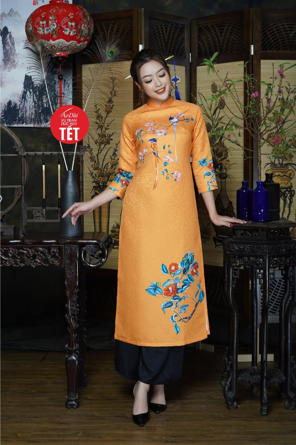 Áo dài Liên Tước Xuân Hoa ADTet0903