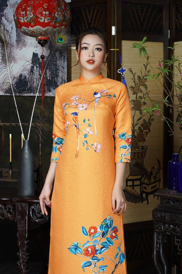 Áo dài Liên Tước Xuân Hoa ADTet0903