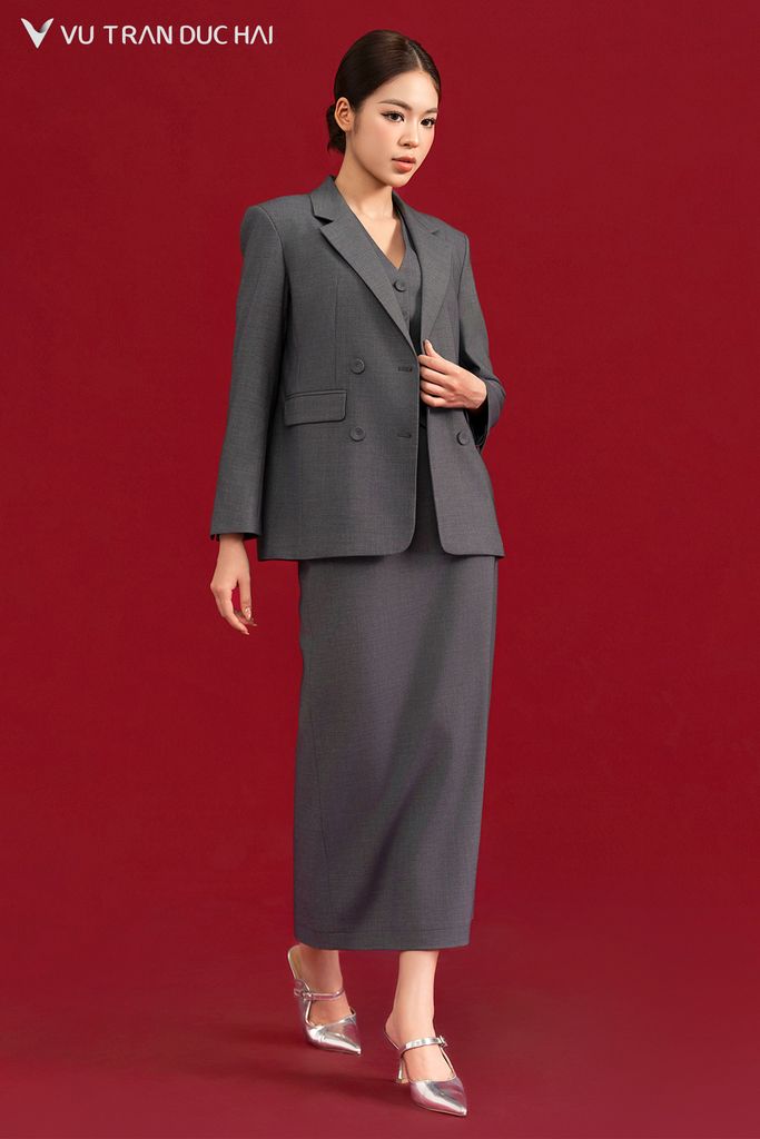 Chân váy suông dài 2 ly có cạp SKO2601