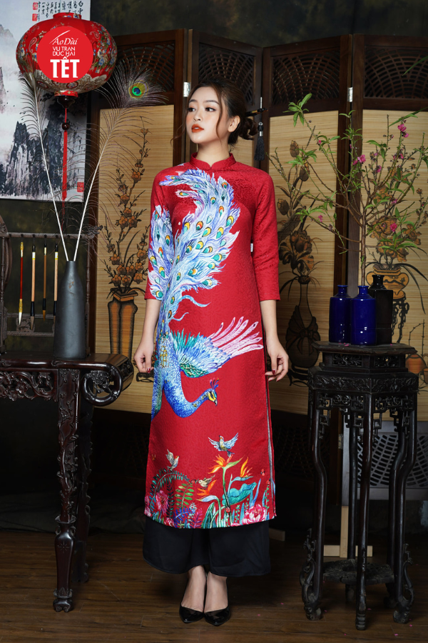 Áo dài Khổng Tước Vũ ADTet0901