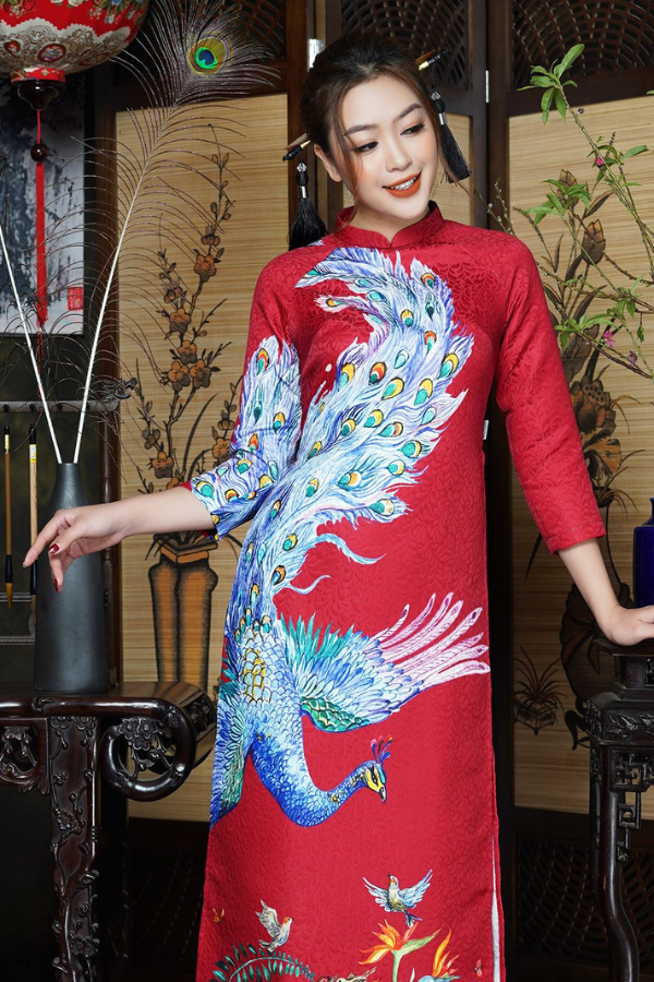 Áo dài Khổng Tước Vũ ADTet0901