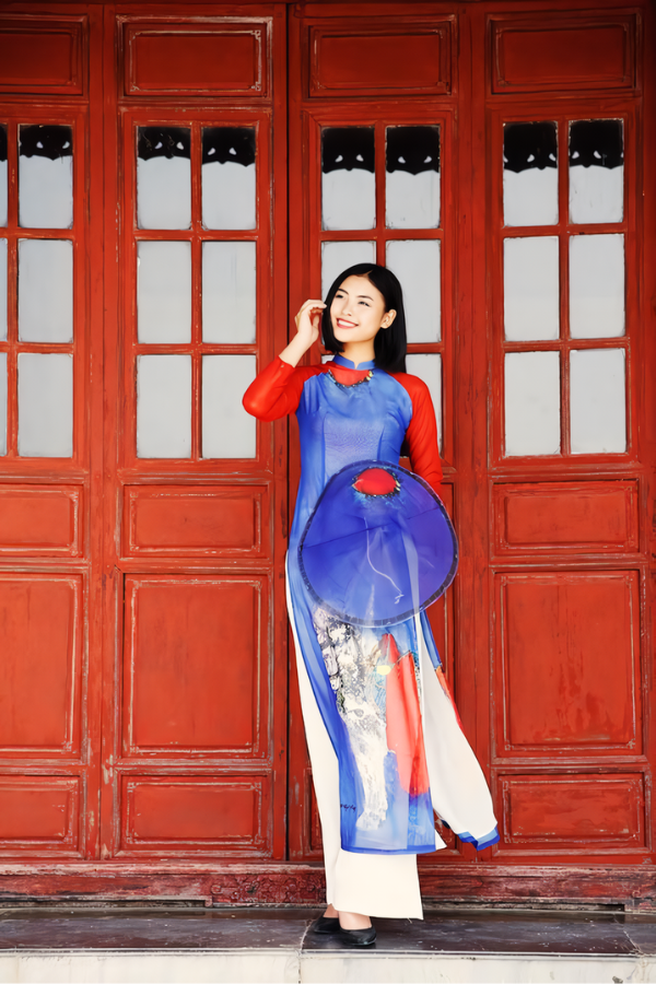 Áo dài Dáng Xưa Trên Sông Hương ADBSTHue0901