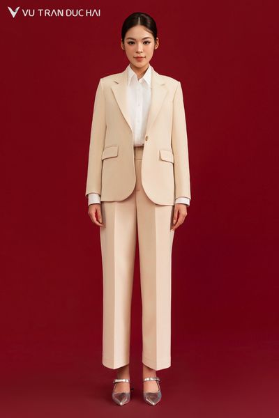 Blazer dáng suông ve nhỏ 1 khuy BLO2605