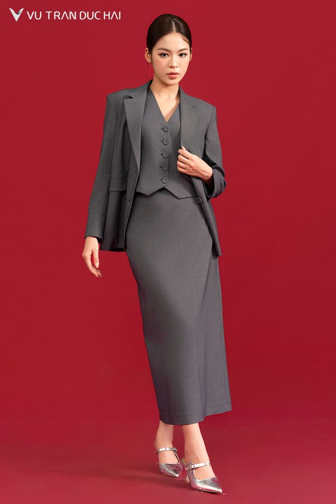 Chân váy suông dài 2 ly có cạp SKO2601