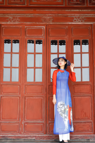 Áo dài Dáng Xưa Trên Sông Hương ADBSTHue0901
