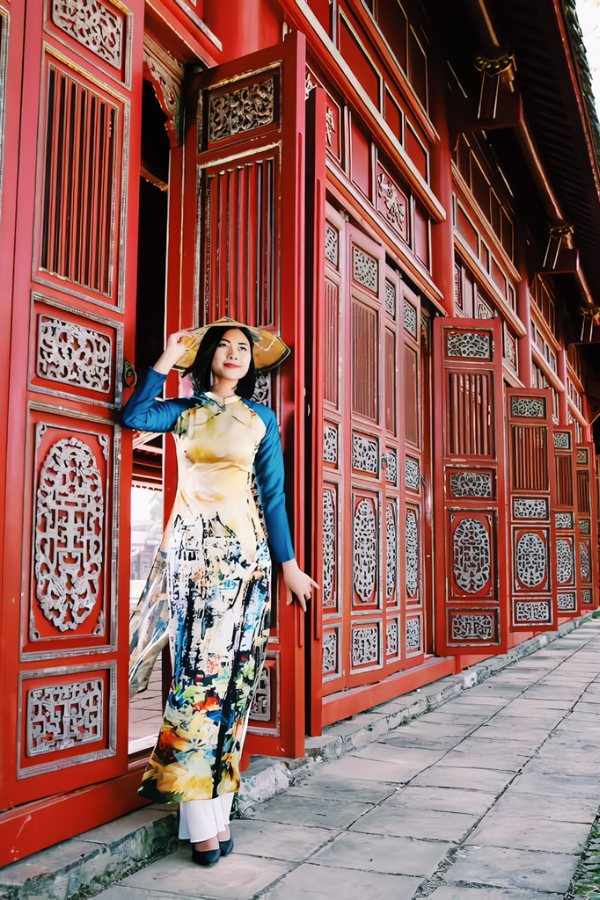 Áo dài Chiều Vàng Kinh Thành ADBSTHue0903