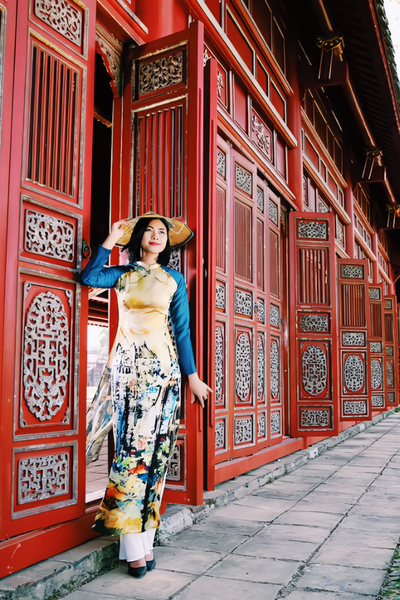 Áo dài Chiều Vàng Kinh Thành ADBSTHue0903