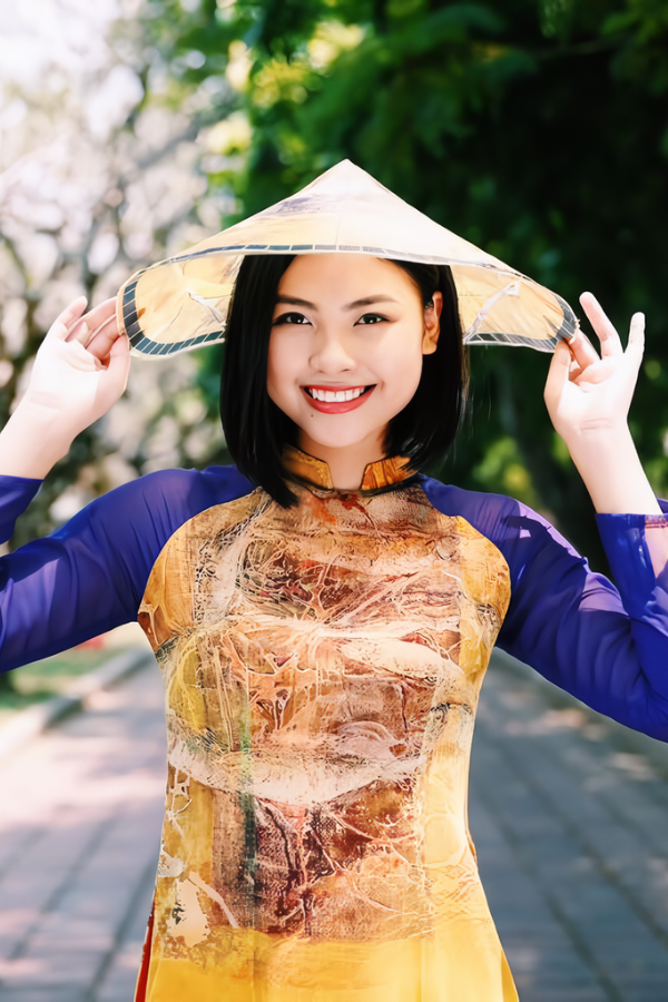 Áo dài Nắng Trên Phố Huế ADBSTHue0904