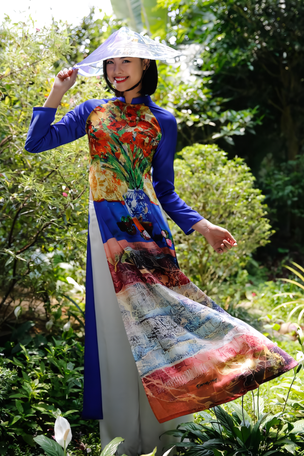 Áo dài Hoa Bên Thềm Kinh Thành ADBSTHue0905