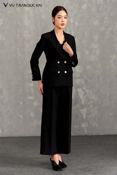 Vest 4 khuy cổ hai ve dáng ôm BLO2602