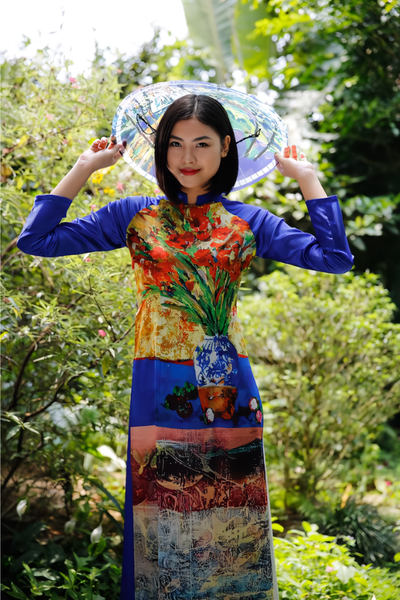 Áo dài Hoa Bên Thềm Kinh Thành ADBSTHue0905