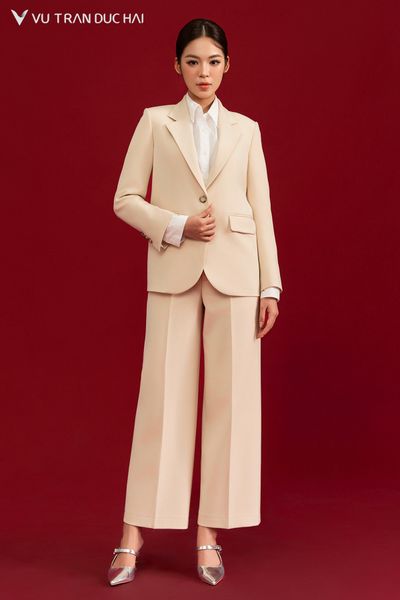 Blazer dáng suông ve nhỏ 1 khuy BLO2605