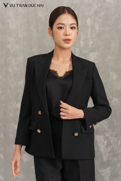 Vest 4 khuy cổ hai ve dáng ôm BLO2602