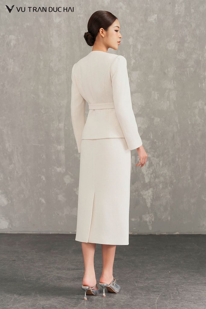 Chân váy tweed suông 2 ly SKO2605