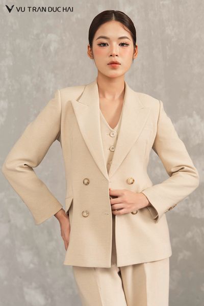 Vest 4 khuy cổ hai ve dáng ôm BLO2602