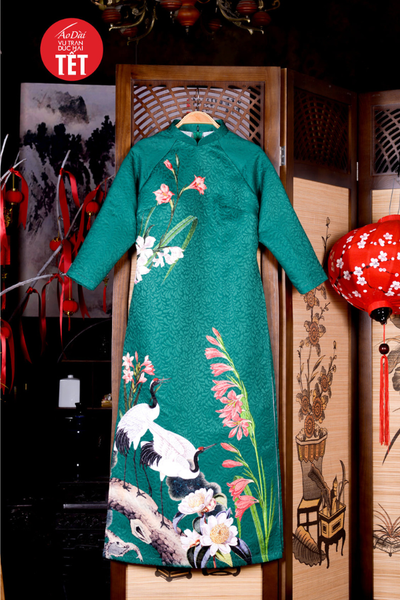 Áo dài Kiếm Lan Hạc Niên ADTet0906