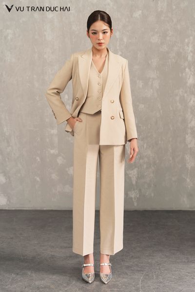 Vest 4 khuy cổ hai ve dáng ôm BLO2602