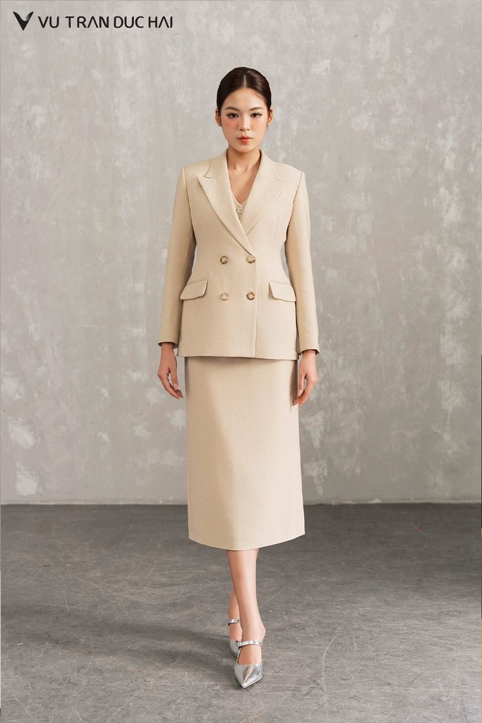 Vest 4 khuy cổ hai ve dáng ôm BLO2602