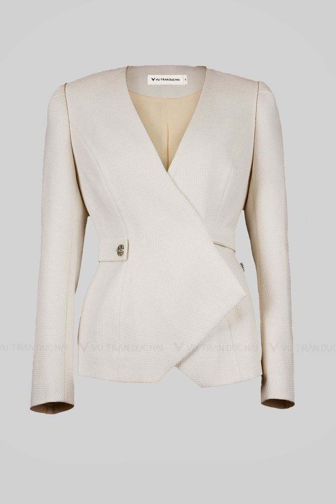 Vest tweed cổ V BLO2601